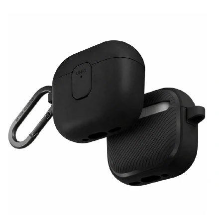 Пластиковый чехол Uniq Clyde совместимый с AirPods 4 черный