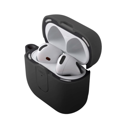 Пластиковый чехол Uniq Clyde совместимый с AirPods 4 черный