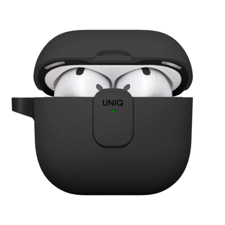 Пластиковый чехол Uniq Clyde совместимый с AirPods 4 черный