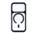 Пластиковая накладка Cabben с MagSafe совместимая с iPhone 17 Pro Max прозрачная с синими бортами