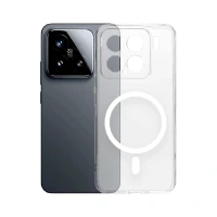 Противоударная накладка Cabal Premium Clear Case c MagSafe совместимая с Ксиаоми Ми 15 прозрачная