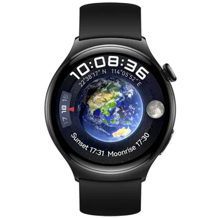 Умные часы  Смарт-часы Huawei Watch 4 46 mm (55020APA) чёрный фторкаучуковый ремешок