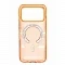 Пластиковая накладка Luxury Case с MagSafe совместимая с iPhone 17 Pro Max прозрачнo-оранжевая