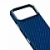 Пластиковая накладка Mosbros c MagSafe совместимая с iPhone 17 Pro Max под карбон синяя