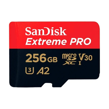 Карта памяти SanDisk Extreme Pro Micro SD 256GB U3 A2 V30 200/140MB/S с адаптером