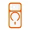 Пластиковая накладка Cabben с MagSafe совместимая с iPhone 17 Pro прозрачная с оранжевыми бортами