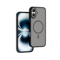 Пластиковая накладка Dfans Design с MagSafe совместимая с iPhone 16 затемненная