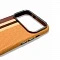 Пластиковая накладка Mosbros c MagSafe совместимая с iPhone 17 Pro под карбон коричневая (цветная полоса)