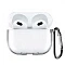 Силиконовый чехол для AirPods 3 с карабином прозрачный