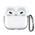 Силиконовый чехол для AirPods 3 с карабином прозрачный