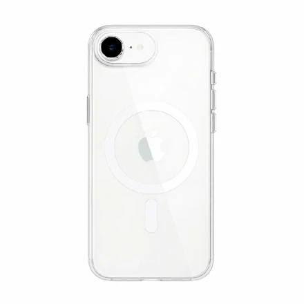 Пластиковая накладка Clear Case с MagSafe совместимая с iPhone 16E/17E прозрачная LB