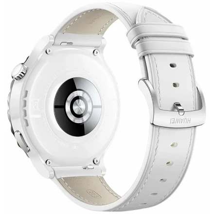 Умные часы  Смарт-часы Huawei Watch GT 3 Pro 43 mm (FRG-B19) белая керамика с серебряным безелем с кожаным ремешком