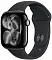 Apple Watch Series 11, 42 мм, корпус из алюминия цвета «чёрная смола», спортивный ремешок цвета «черный» M/L (MEQU4)