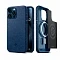 Противоударная накладка SPIGEN с MagSafe совместимая с iPhone 15 Pro (Mag Armor) синяя