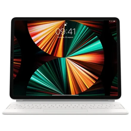 Чехол-клавиатура Apple Magic Keyboard Touchpad для iPad Pro 12,9" (2020) / Air 13" (2024) (русская гравировка) белый