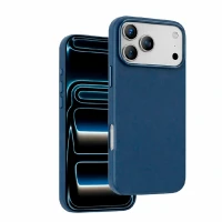 Накладка из эко-кожи Keephone Peekaboo с Magsafe совместимая с 17 Pro синяя