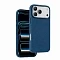 Накладка из эко-кожи Keephone Peekaboo с Magsafe совместимая с 17 Pro синяя