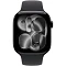Apple Watch Series 11, 42 мм, корпус из алюминия цвета «чёрная смола», спортивный ремешок цвета «черный» S/M (MF834)