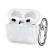 Силиконовый чехол совместимый с AirPods 3 с карабином прозрачный