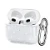 Силиконовый чехол совместимый с AirPods 3 с карабином прозрачный