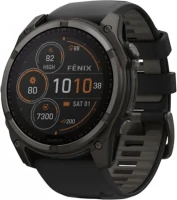 Умные часы Garmin Fenix 8 51 mm AMOLED Sapphire Carbon Gray DLC черный силикон (010-02905-20)