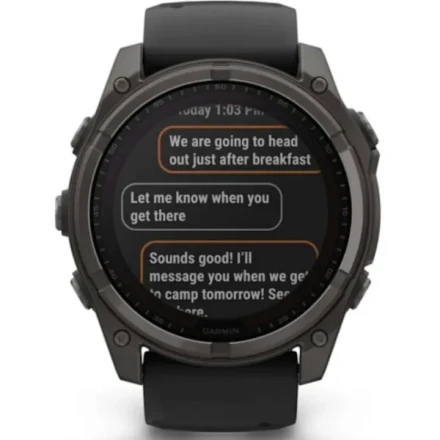 Умные часы Garmin Fenix 8 51 mm AMOLED Sapphire Carbon Gray DLC черный силикон (010-02905-20)