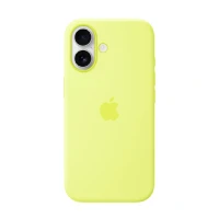 Накладка Silicone Case с MagSafe совместимая с iPhone 17 неоново-желтая LB