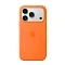 Накладка Silicone Case с MagSafe совместимая с iPhone 17 Pro Max оранжевая LB