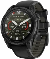 Умные часы Garmin TACTIX 8 47 мм AMOLED Sapphire DLC titanium with black (черные c силиконовым ремешком) (010-03405-00) EAC