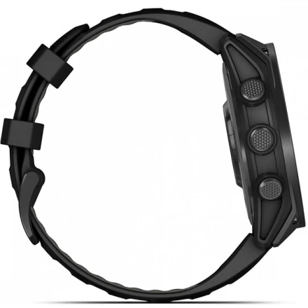 Умные часы Garmin TACTIX 8 47 мм AMOLED Sapphire DLC titanium with black (черные c силиконовым ремешком) (010-03405-00) EAC