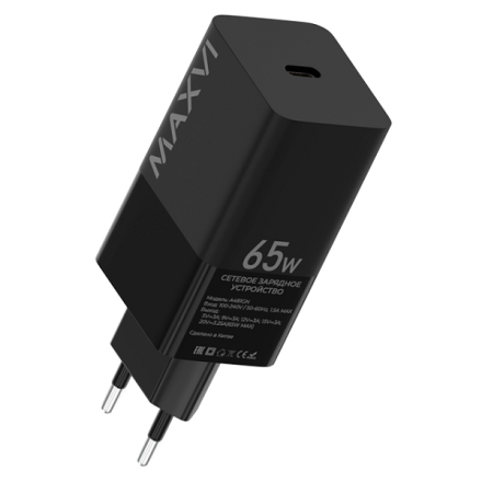 Сетевое зарядное устройство Maxvi A481GN USB-C черный