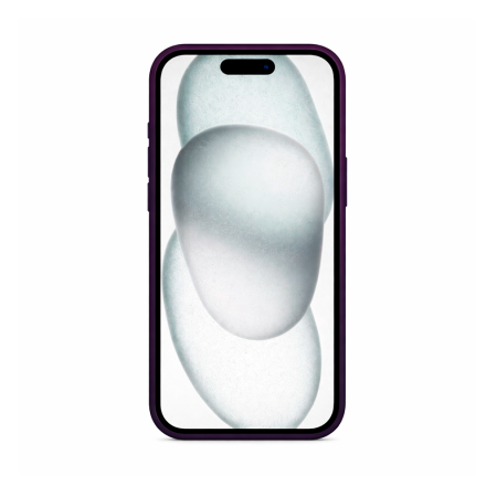 Накладка из эко-кожи Juteni с картхолдером совместимая с iPhone 15 Plus темно синяя