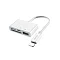 Переходник Yesido GS12 8pin-USB-SD&TF Card белый