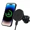 Автомобильный держатель c беспроводной зарядкой MONOCARBON Car mount + Car Charger 15W черный
