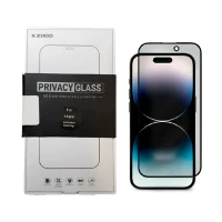 Конфиденциальное защитное стекло KZDOO совместимое с iPhone 14 Pro полноэкранное черное