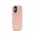 Накладка из эко-кожи Kzdoo Noble Collection совместимая с iPhone 16 Plus розовая