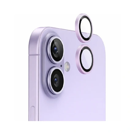 Защитное стекло на камеру WIWU Titan совместимое с iPhone 17 Purple (лаванда)
