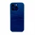 Накладка из эко-кожи Juteni с картхолдером совместимая с iPhone 15 Pro темно синяя