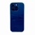 Накладка из эко-кожи Juteni с картхолдером совместимая с iPhone 15 Pro темно синяя