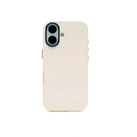 Накладка из эко-кожи Kzdoo Noble Collection совместимая с iPhone 16 Plus белая