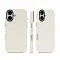 Накладка из эко-кожи Kzdoo Noble Collection совместимая с iPhone 16 Plus белая