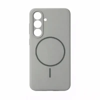 Накладка Silicone Case с MagSafe совместимая с Samsung S25 Plus/S24 Plus серая