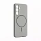 Накладка Silicone Case с MagSafe совместимая с Samsung S25 Plus/S24 Plus серая