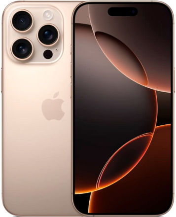 Смартфон  Apple iPhone 16 Pro 128GB eSim desert titanium (пустынный титан) предактив, без комплекта