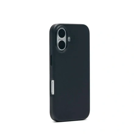 Накладка из эко-кожи Kzdoo Noble Collection совместимая с iPhone 16 Plus черная