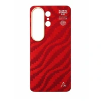 Кевларовая накладка Alrlty Bamboo с MagSafe совместимая с Samsung Galaxy S26 Ultra красная