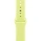 Apple Watch Series 11, 46 мм, корпус из алюминия цвета «чёрная смола», спортивный ремешок цвета «неоново-желтый» M/L (MEV84)