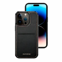 Накладка из эко-кожи Dux Ducis Rafi series с MagSafe совместимая с iPhone 15 Pro черный