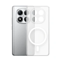 Противоударная накладка Cabal Premium Clear Case c MagSafe совместимая с ПОКО X7/Нот 14 Pro прозрачная