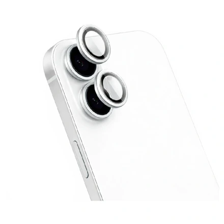 Защитное стекло на камеру WIWU Titan совместимое с iPhone 17 Silver (серебро)